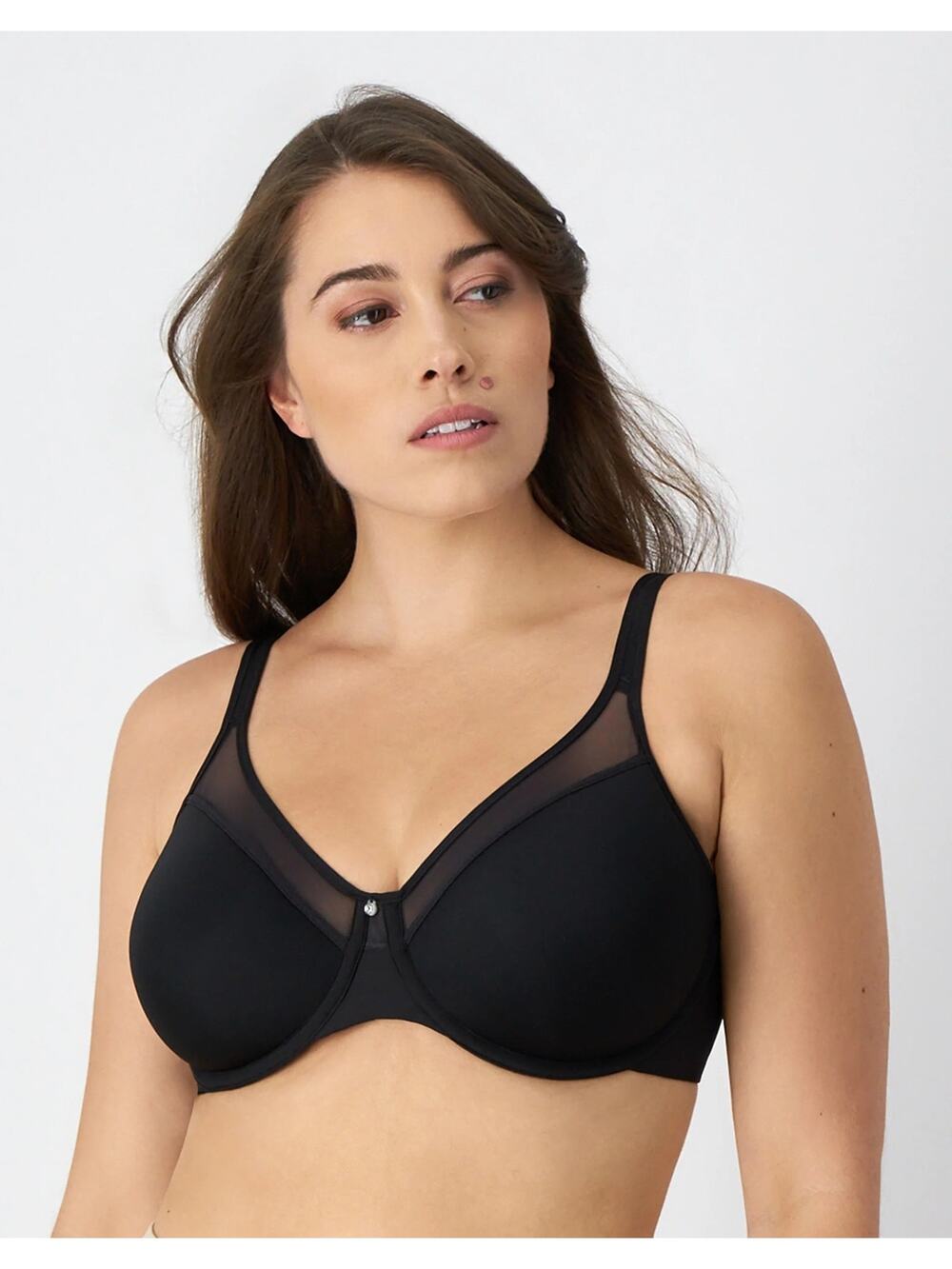 Bali Women's 38C Black One Smooth U Ultra Light Underwire Convertible Bra I6-17